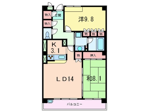 メゾンマグノリアの物件間取画像